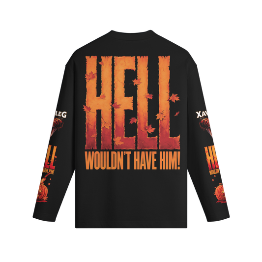 Xavleg Hell Won't Have Him limited edition Long-Sleeve in black, back print