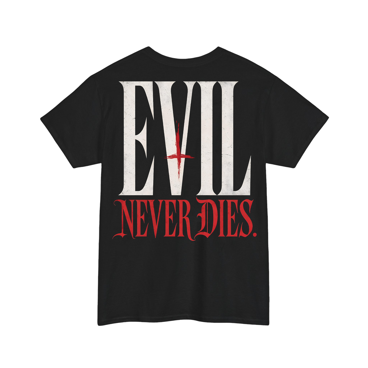 Xavleg Evil Never Dies limited edition T-Shirt in black, back print