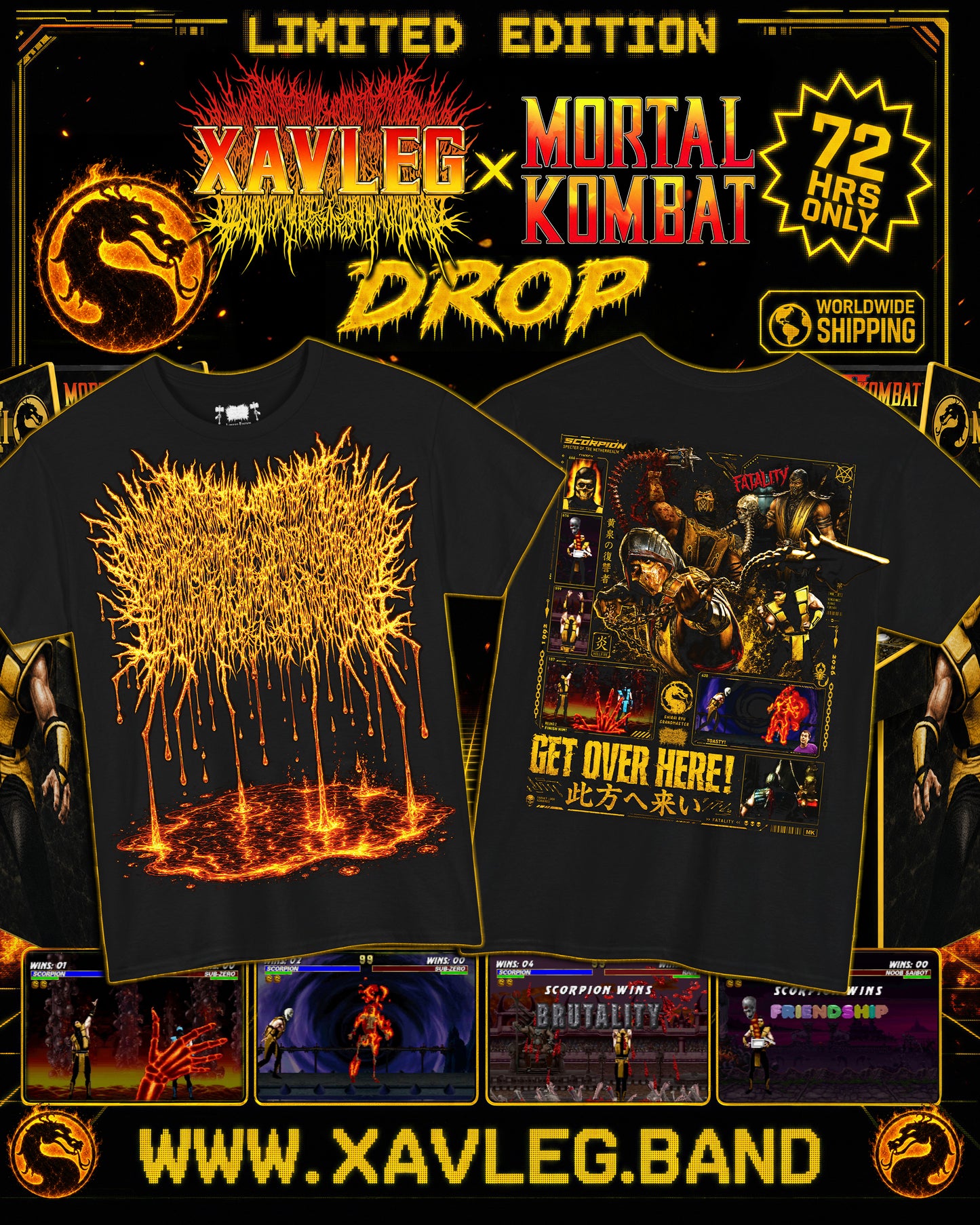 Xavleg - "Get Over Here!" Limited Edition T-Shirt