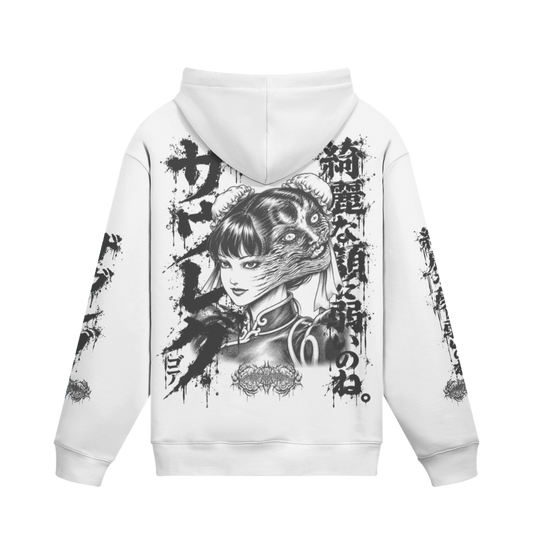 Xavleg Two Face limited edition Hoodie in white, back print
