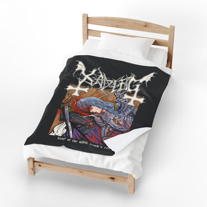 Xavleg - 'White Hawk's End' Limited Edition Velveteen Plush Blanket