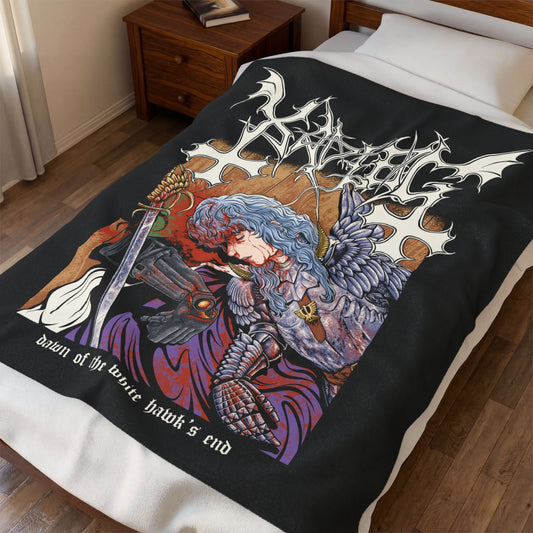 Xavleg - 'White Hawk's End' Limited Edition Velveteen Plush Blanket