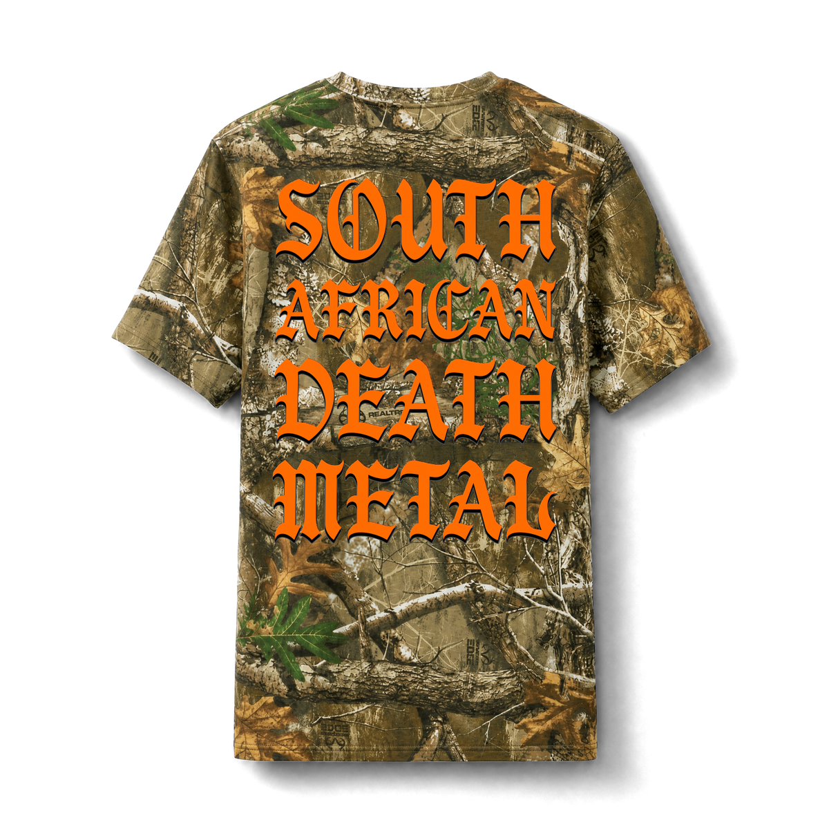 Xavleg South African Death Metal Camo T-Shirt, back print