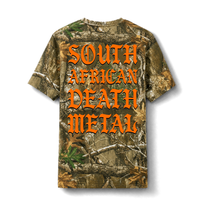 Xavleg South African Death Metal Camo T-Shirt, back print
