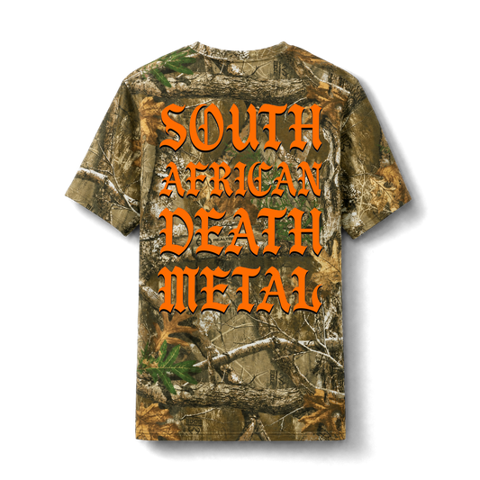 Xavleg South African Death Metal Camo T-Shirt, back print