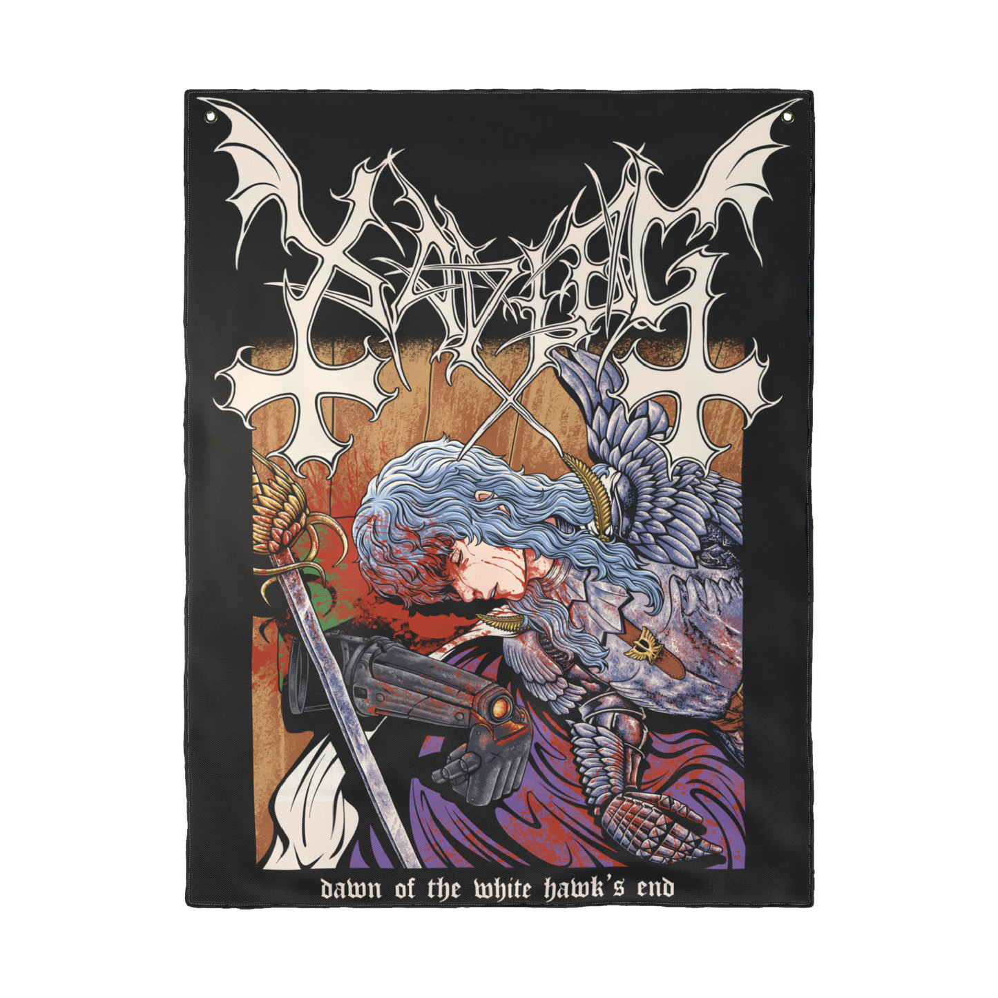 Xavleg - 'White Hawk's End/Vengeance' Limited Edition Double-Sided Flag