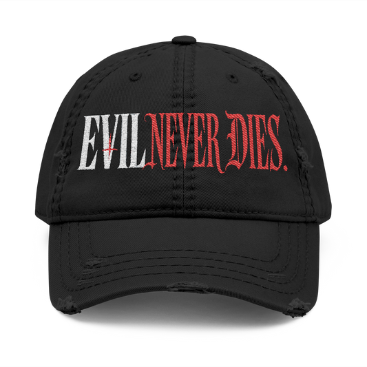 Xavleg Evil Never Dies limited edition Dad Hat in black, front print
