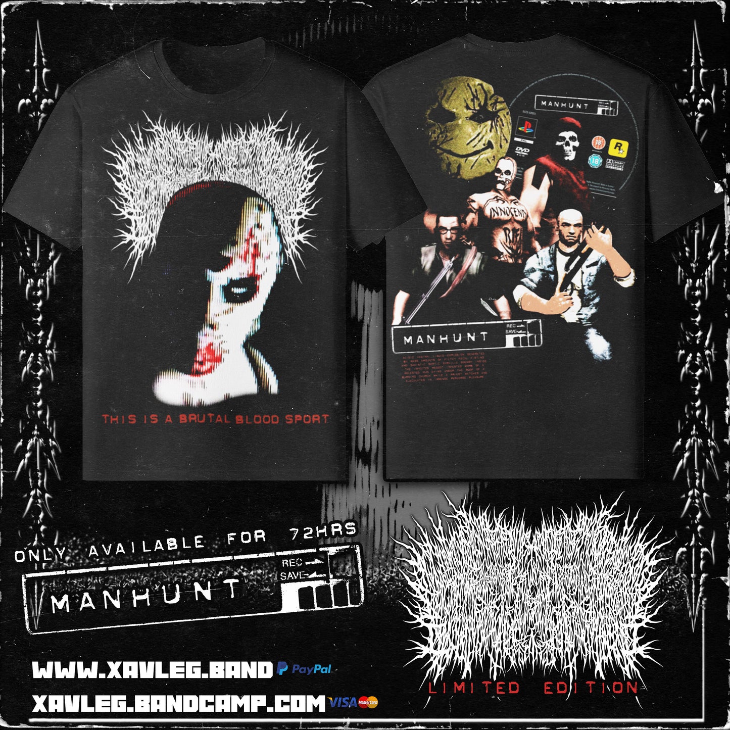 Xavleg - "Brutal Blood Sport" T-Shirt