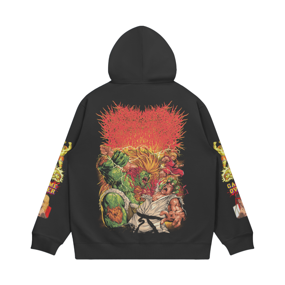Xavleg Game Over limited edition Hoodie in black, back print, photo 2