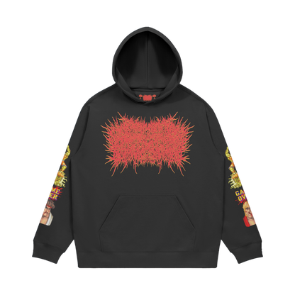 Xavleg Game Over limited edition Hoodie in black, front print, photo 2
