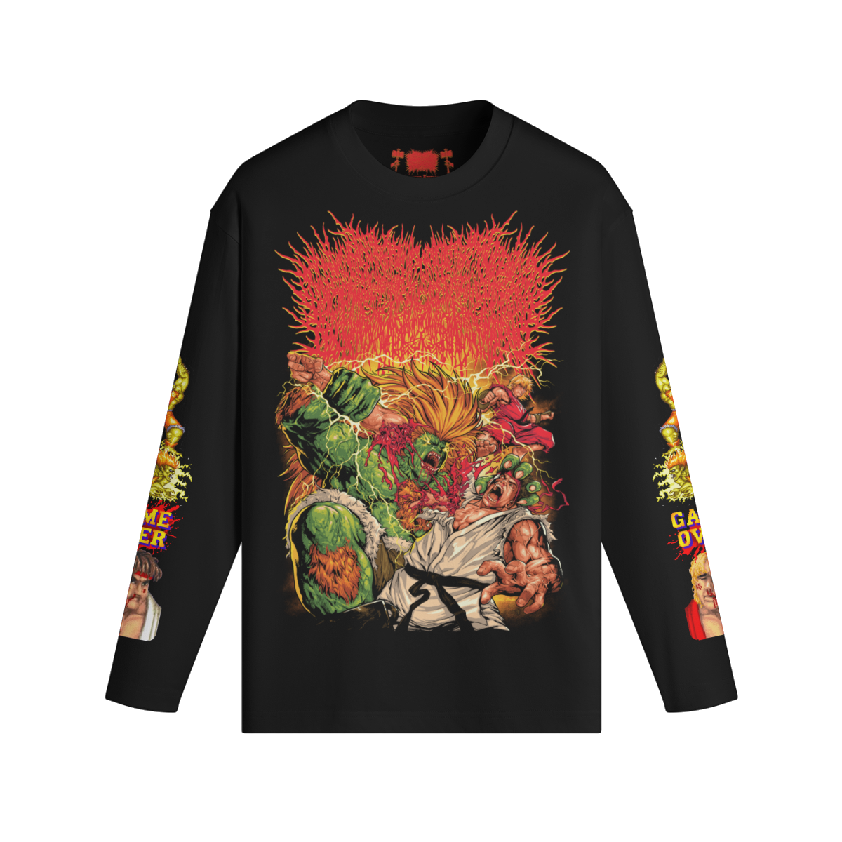 Xavleg Game Over limited edition Long-Sleeve in black, front print