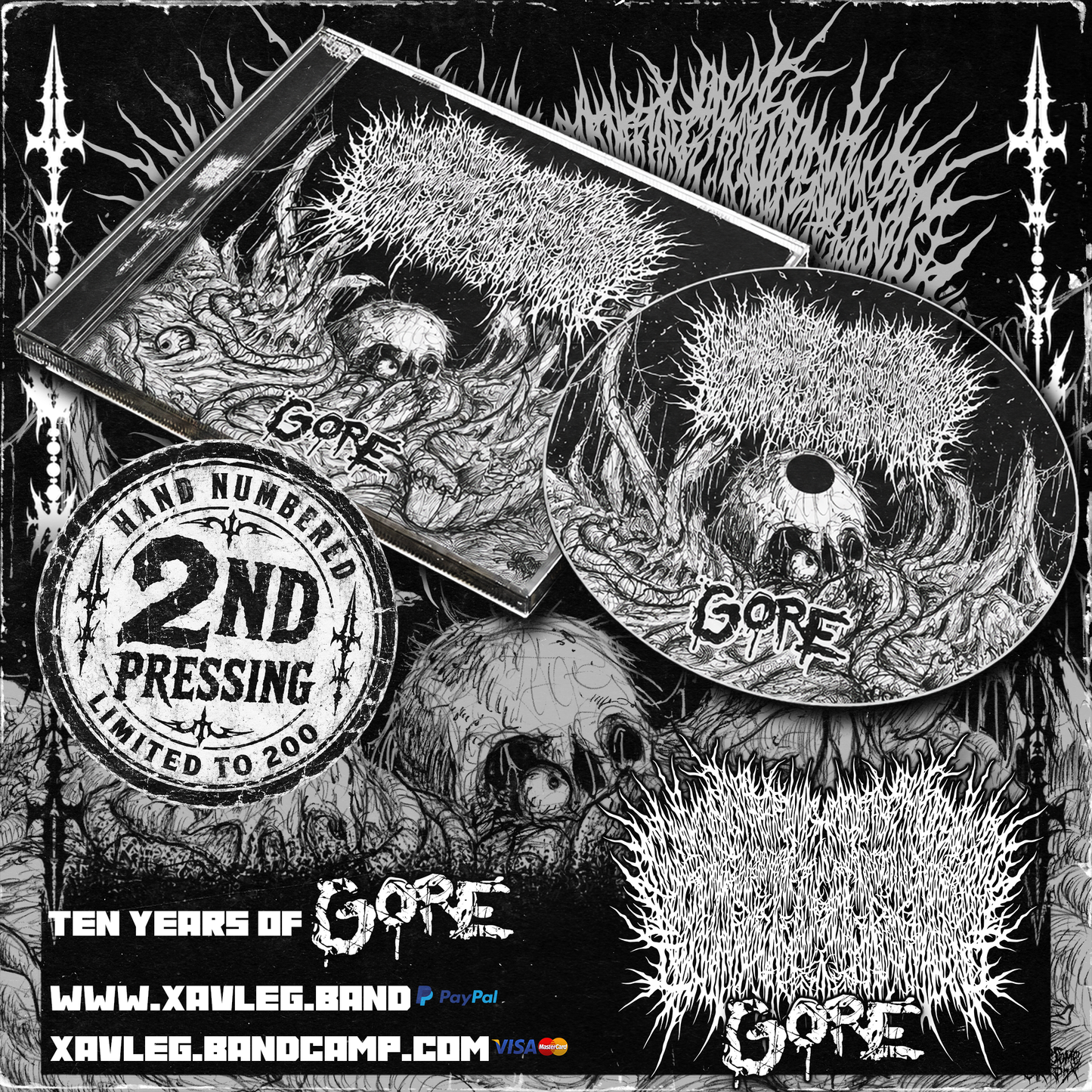 Xavleg - GORE 10th ANNIVERSARY CD PRESSING