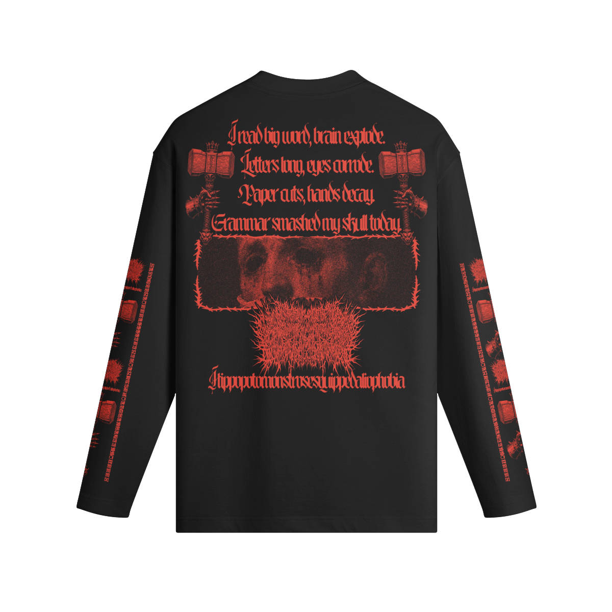Xavleg - Hippopotomonstrosesquippedaliophobia Long-Sleeve