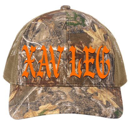 Xavleg South African Death Metal Camo Trucker Cap, front print