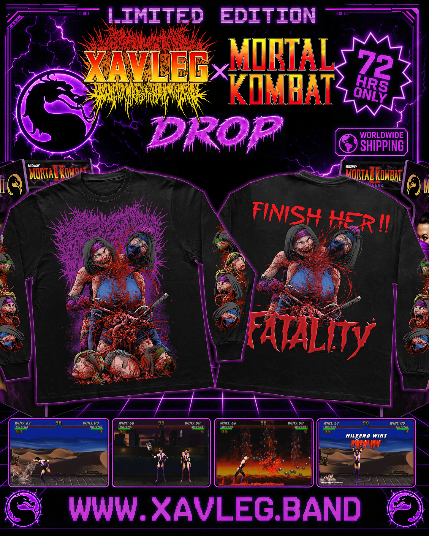 Xavleg - "Finish Her!!" Limited Edition Long-Sleeve