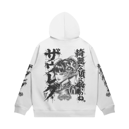 Xavleg Two Face limited edition Hoodie in white, back print, photo 2
