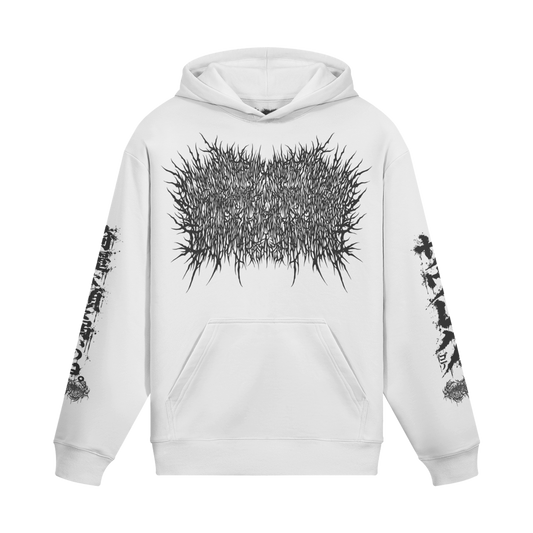 Xavleg Two Face limited edition Hoodie in white, front print